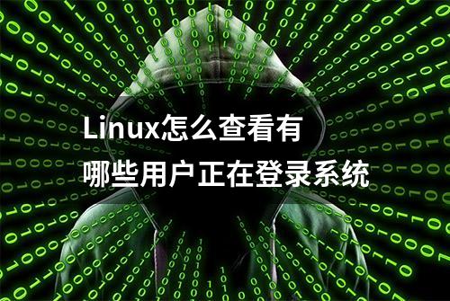 Linux怎么查看有哪些用户正在登录系统