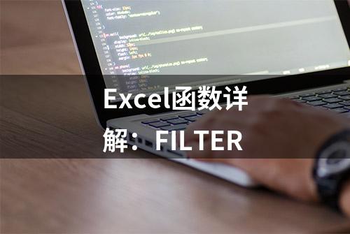 Excel函数详解：FILTER