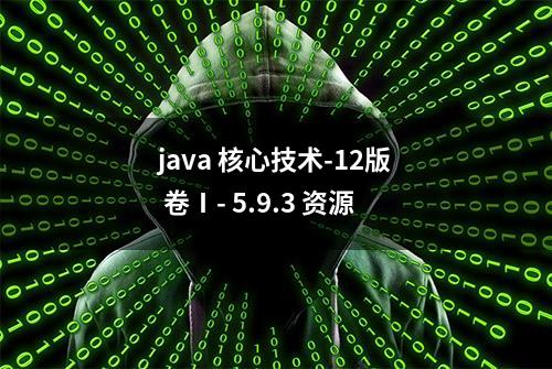 java 核心技术-12版 卷Ⅰ- 5.9.3 资源