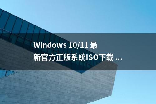 Windows 10/11 最新官方正版系统ISO下载 【简体繁体】