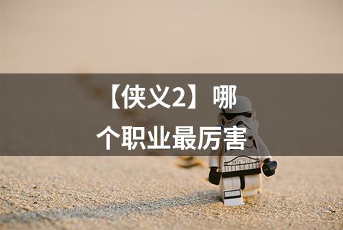 【侠义2】哪个职业最厉害