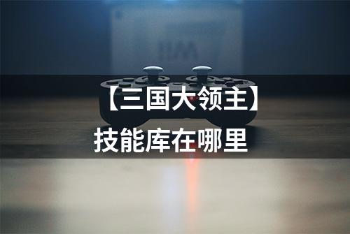 【三国大领主】技能库在哪里