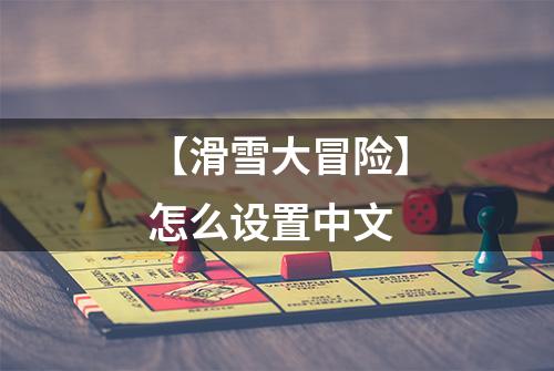 【滑雪大冒险】怎么设置中文
