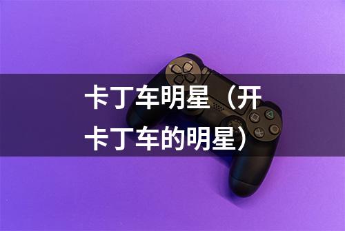 卡丁车明星（开卡丁车的明星）
