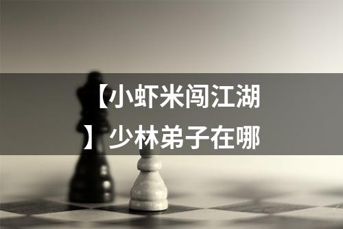 【小虾米闯江湖】少林弟子在哪