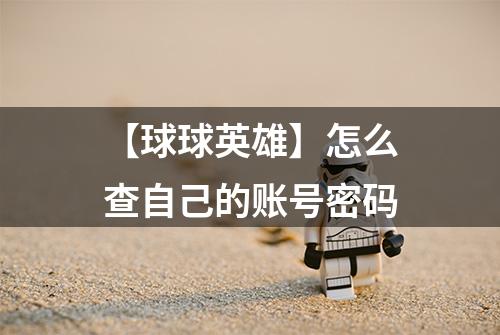 【球球英雄】怎么查自己的账号密码