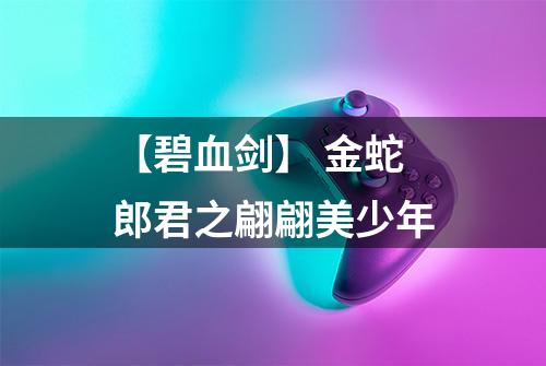 【碧血剑】 金蛇郎君之翩翩美少年
