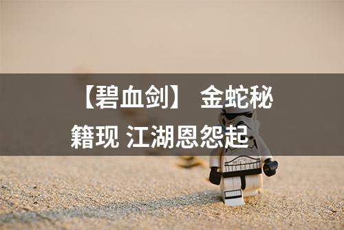【碧血剑】 金蛇秘籍现 江湖恩怨起