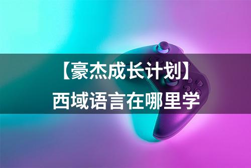 【豪杰成长计划】西域语言在哪里学
