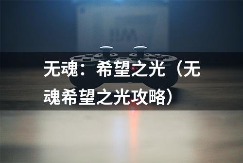 无魂：希望之光（无魂希望之光攻略）