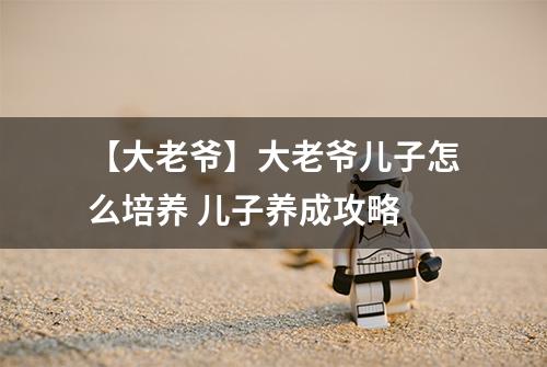【大老爷】大老爷儿子怎么培养 儿子养成攻略