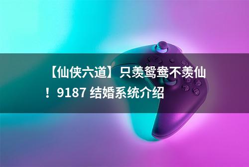 【仙侠六道】只羡鸳鸯不羡仙！9187 结婚系统介绍