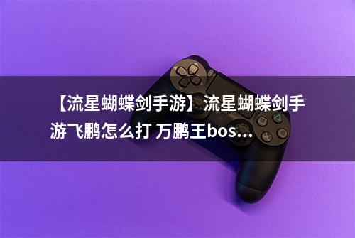 【流星蝴蝶剑手游】流星蝴蝶剑手游飞鹏怎么打 万鹏王boss打法教程