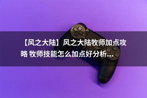 【风之大陆】风之大陆牧师加点攻略 牧师技能怎么加点好分析推荐