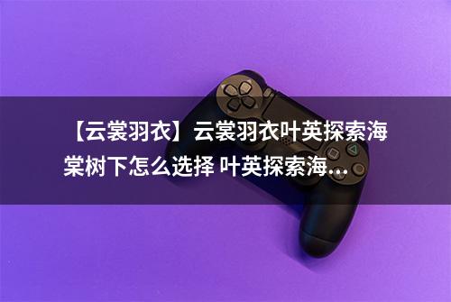 【云裳羽衣】云裳羽衣叶英探索海棠树下怎么选择 叶英探索海棠树下选择攻略